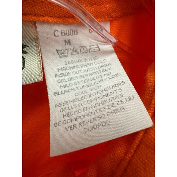 VTG 80s Five Brother M Blaze Orange Button Up Hunting Work Shirt USA Active - Picture 3 of 4